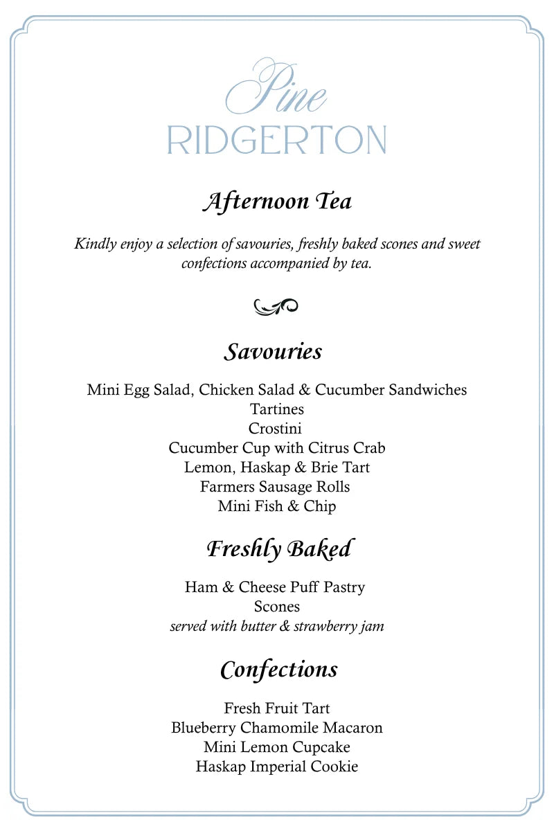 Pine Ridgerton High Tea Garden Party August 16th